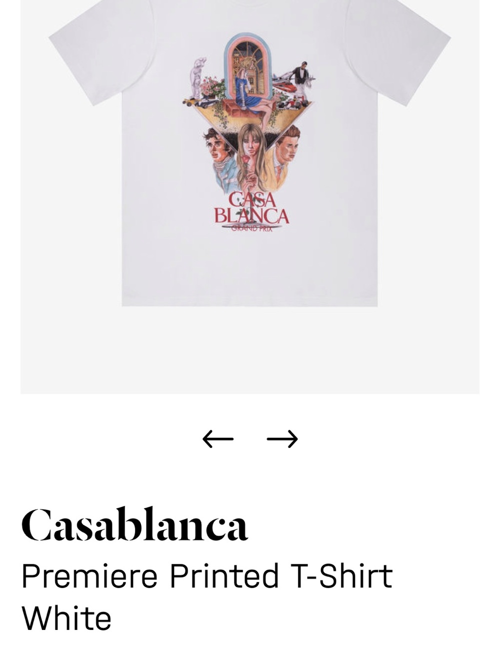 Casablanca White Premiere Printed T-Shirt